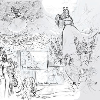 Uncolored sketch page